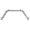 Hermosa Home Decorative Soleil 13 by 16" Double Bay Window Curtain Rod 20"-36", 38"-72" - Black